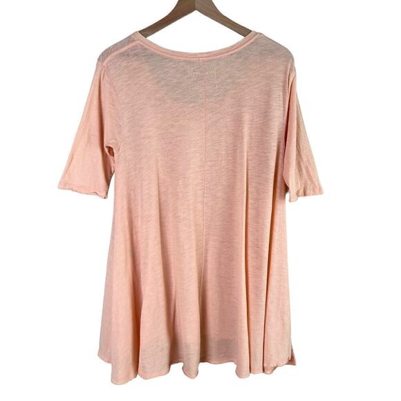 Free People We The Free Scoop Neck‎ Oversized Tunic Top Short Sleeve Pink, Small - Picture 9 of 11